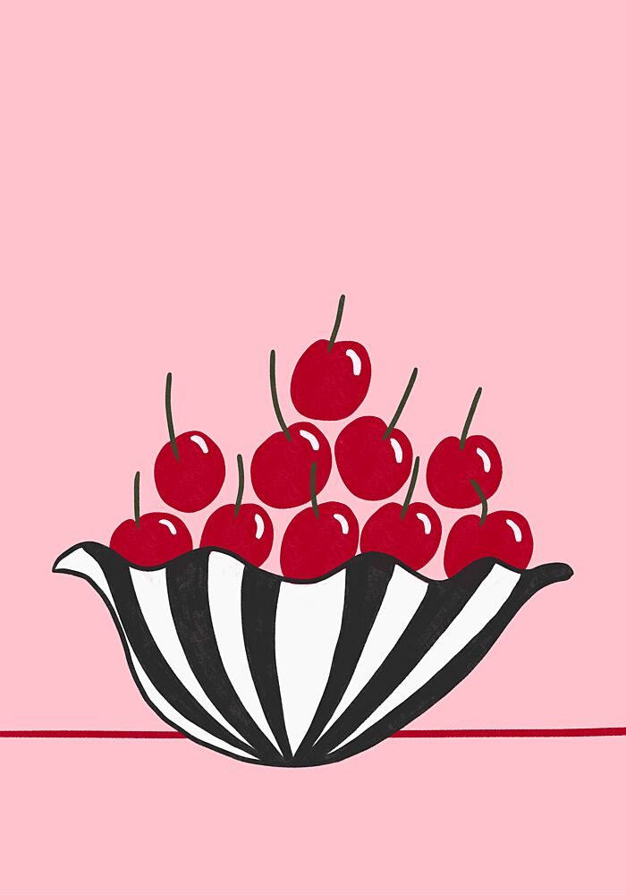 Cherries in Bowl art print by Athene Fritsch for $57.95 CAD