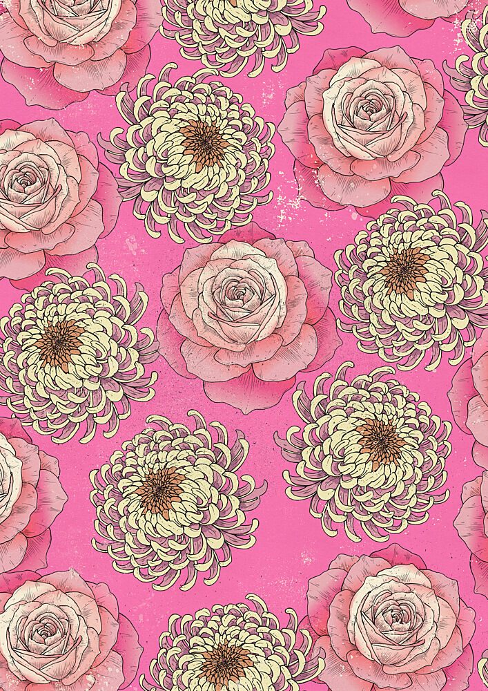 Vibrant Floral Pattern art print by Nicholas for $57.95 CAD