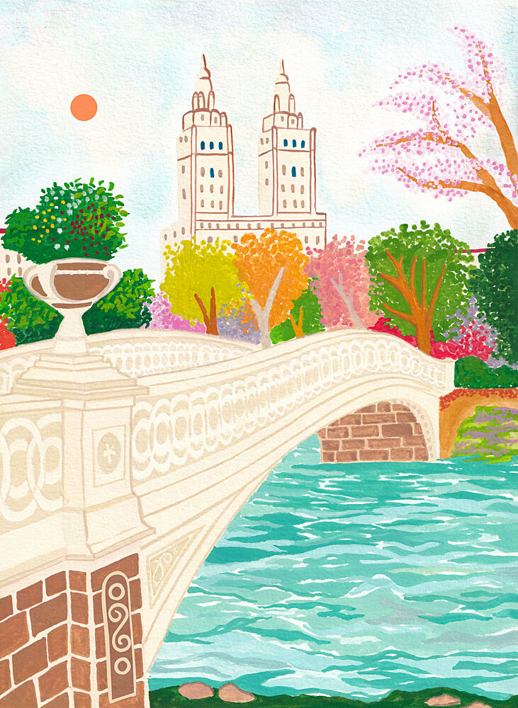 Bow Bridge Central Park art print by Zarish Chaudhry for $57.95 CAD