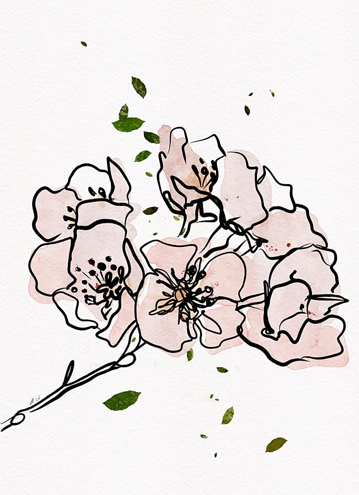 Pink Spring Blossoms art print by Ankie Kooi for $57.95 CAD