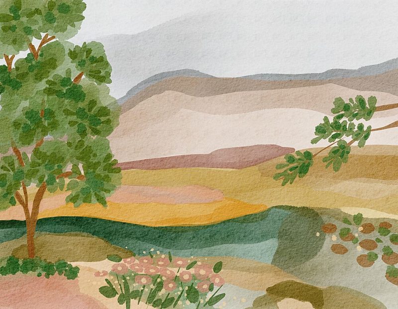 Peaceful Valley View art print by Nikita Jariwala for $57.95 CAD