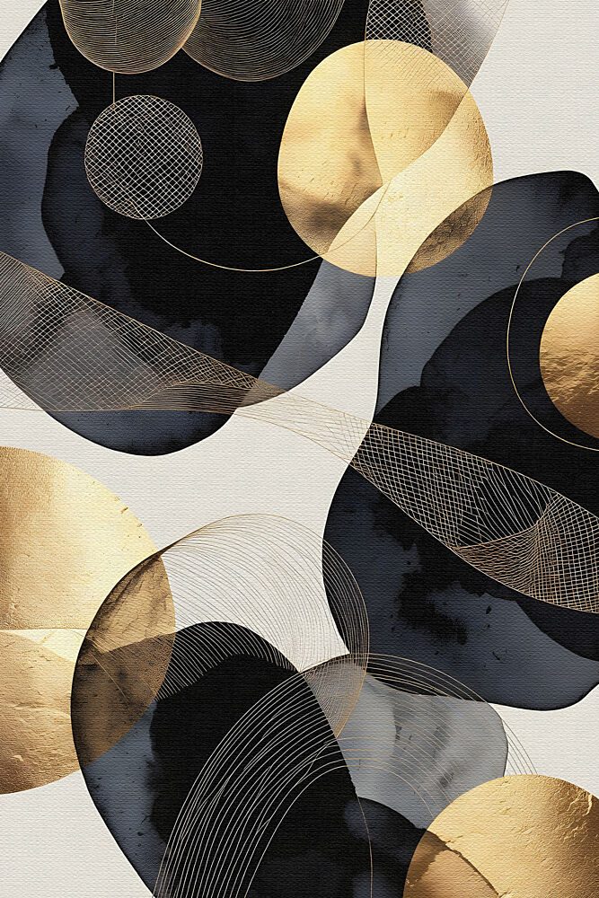 Golden Indigo Flow art print by Miguel Bruzual for $57.95 CAD