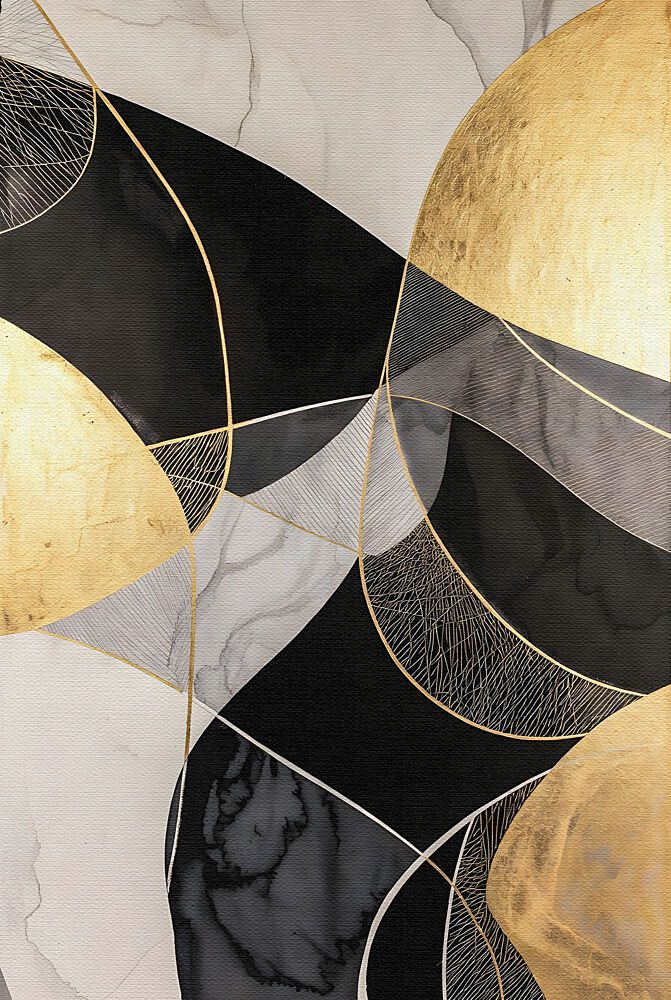Black Gold Fluidity art print by Miguel Bruzual for $57.95 CAD