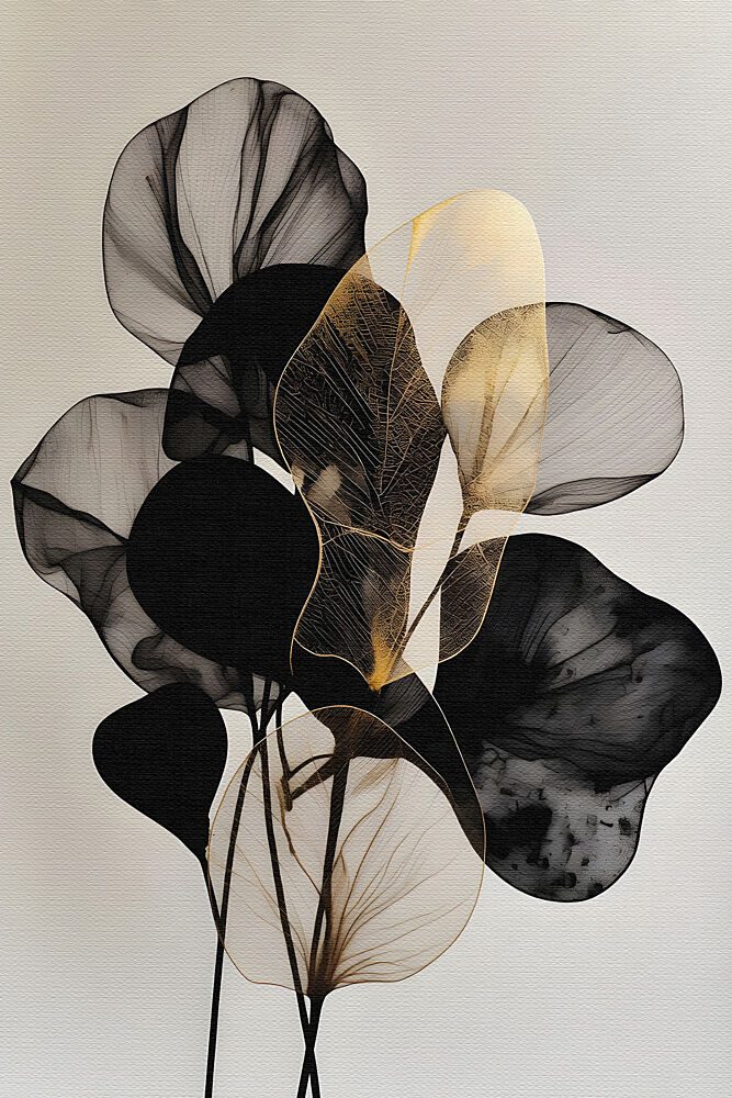 Black Gold Botanicals art print by Miguel Bruzual for $57.95 CAD