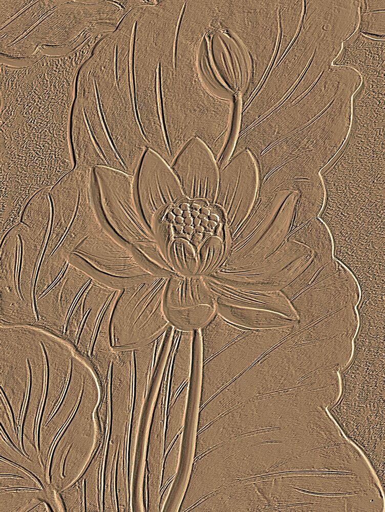 Tranquil Lotus Relief art print by Santhosh Ch for $57.95 CAD