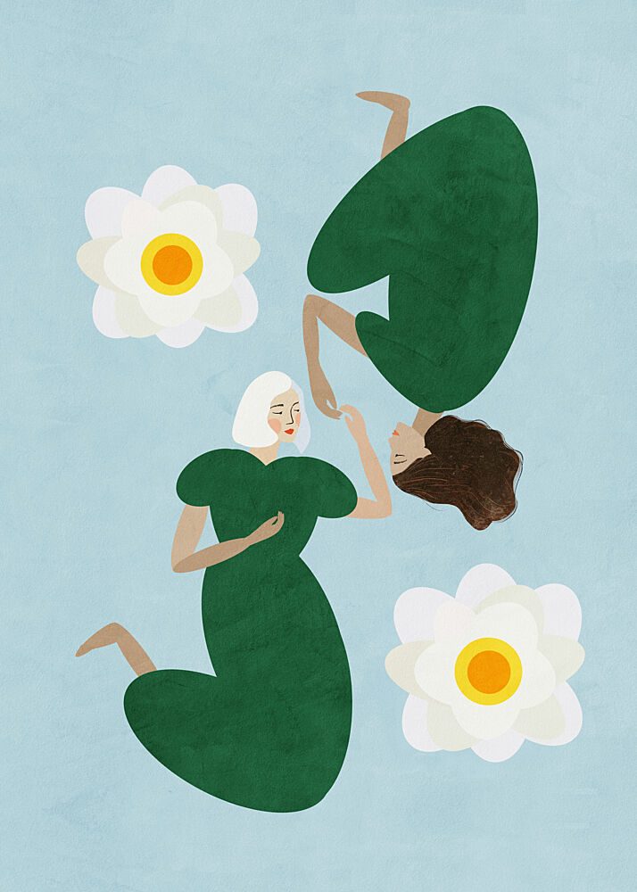 Water Lily Sisters art print by Essa van Reis for $57.95 CAD
