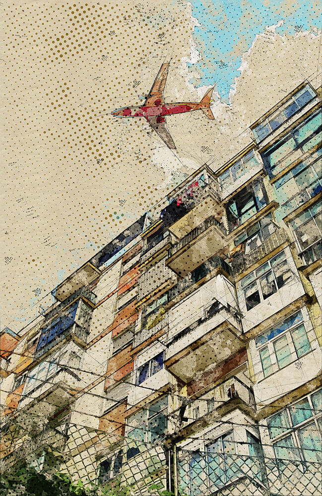 Urban Flight Path art print by Lembayung Senja Studio Vintage Poster for $57.95 CAD