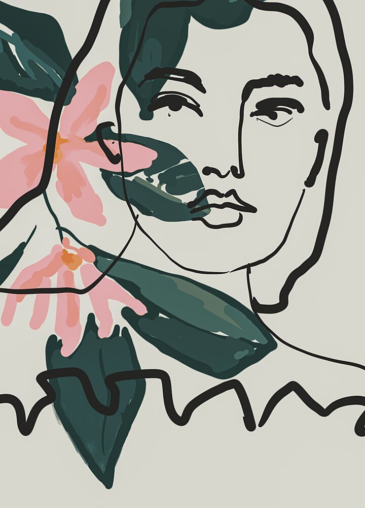 Tropical Woman Portrait art print by Beate Tubach for $57.95 CAD