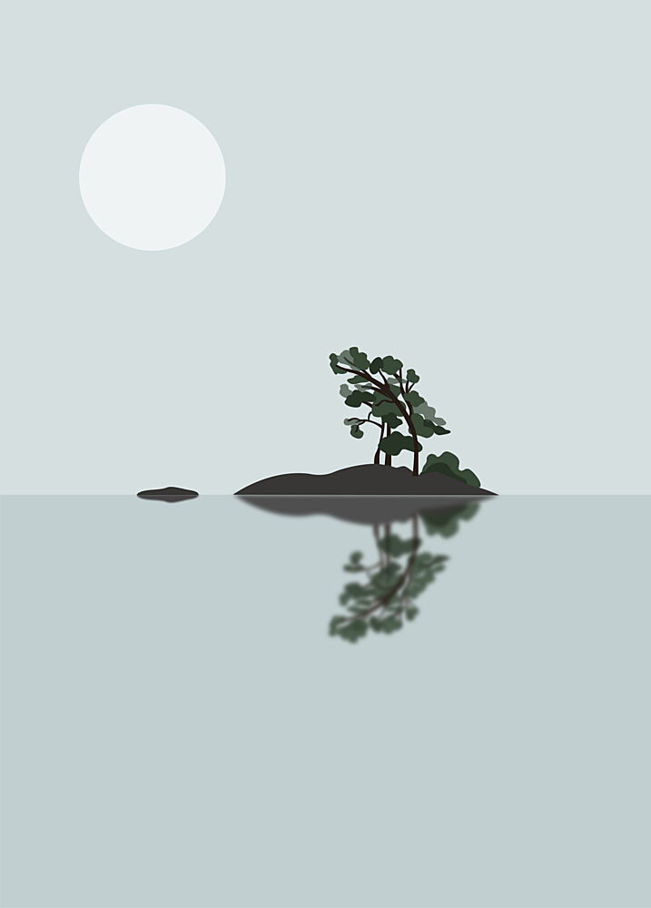 Solitary Island Reflection art print by Elsa Natterdal for $57.95 CAD