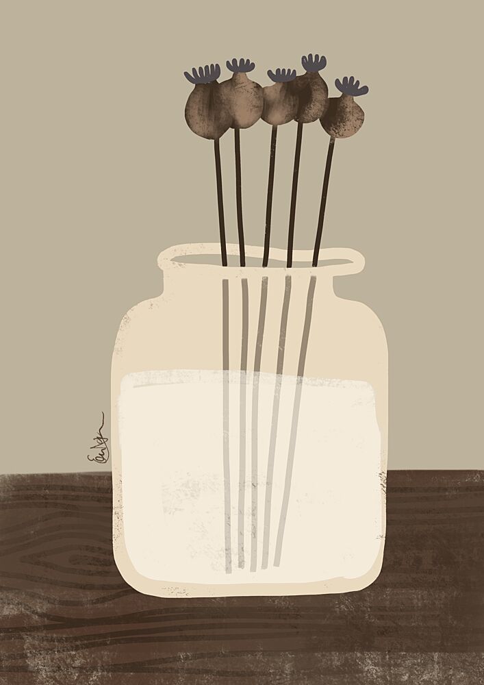 Dried Poppies Still Life art print by Elsa Natterdal for $57.95 CAD