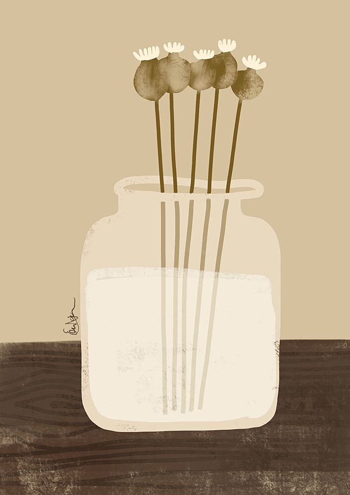 Rustic Poppy Still Life art print by Elsa Natterdal for $57.95 CAD