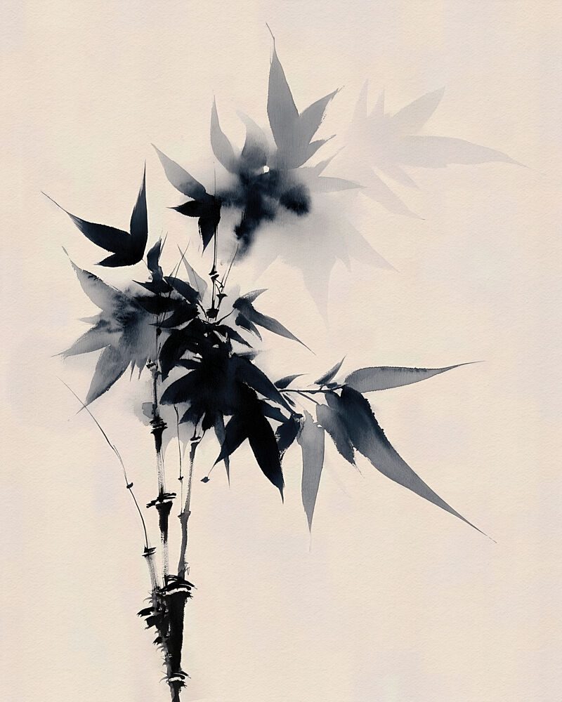Graceful Ink Bamboo art print by Dotz and Cats for $57.95 CAD
