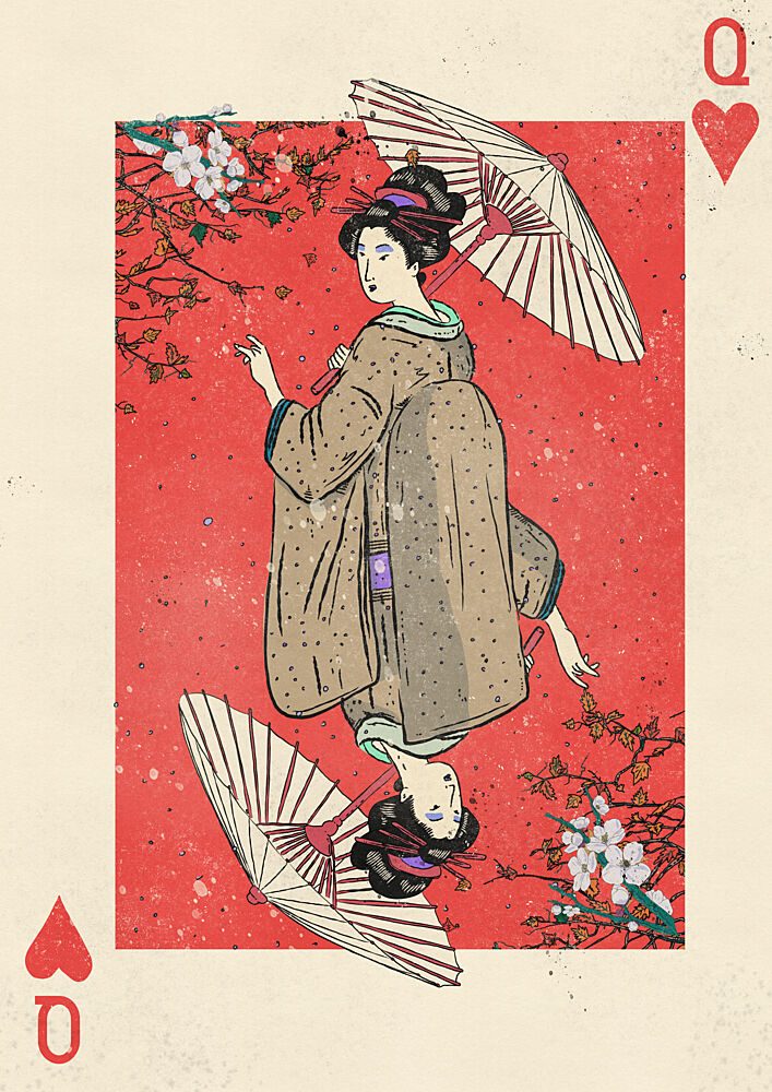 Japanese Cherry Blossom Queen art print by Nicholas for $57.95 CAD