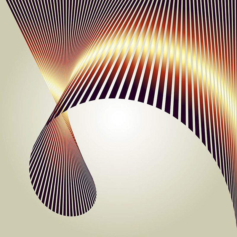 Golden Flowing Lines art print by Angelo Cerantola for $57.95 CAD