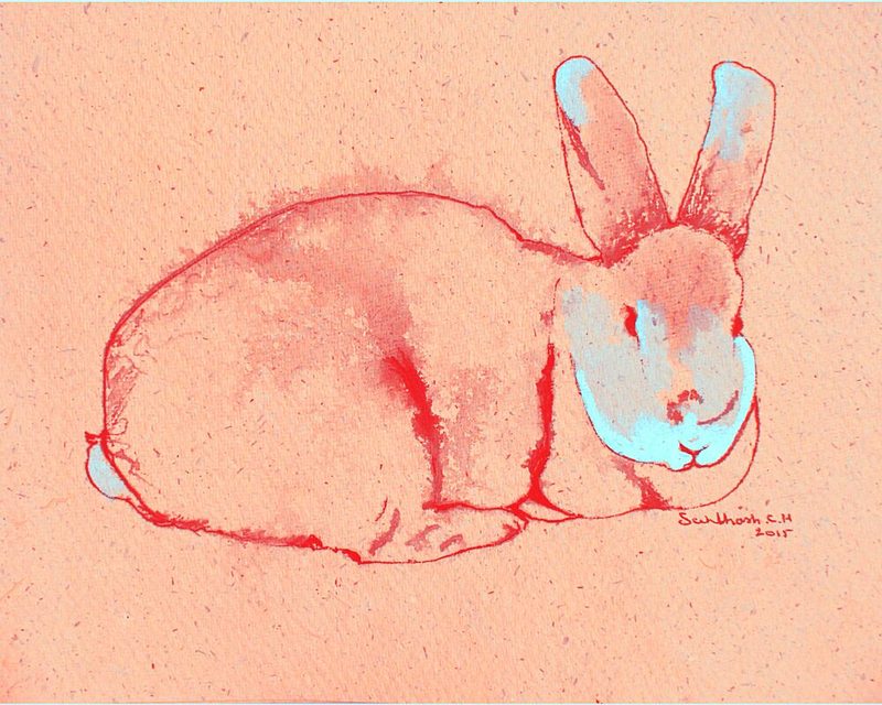 Pastel Bunny art print by Santhosh Ch for $57.95 CAD