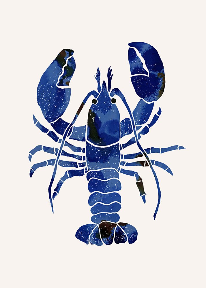 Watercolor Blue Lobster art print by Melissa McKeagney for $57.95 CAD