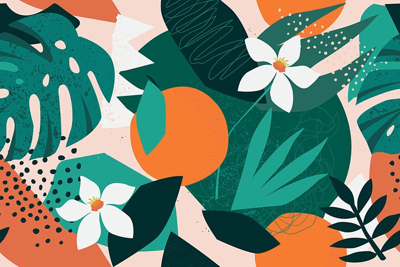 Vibrant Tropical Oranges art print by Angelina Bambina for $57.95 CAD