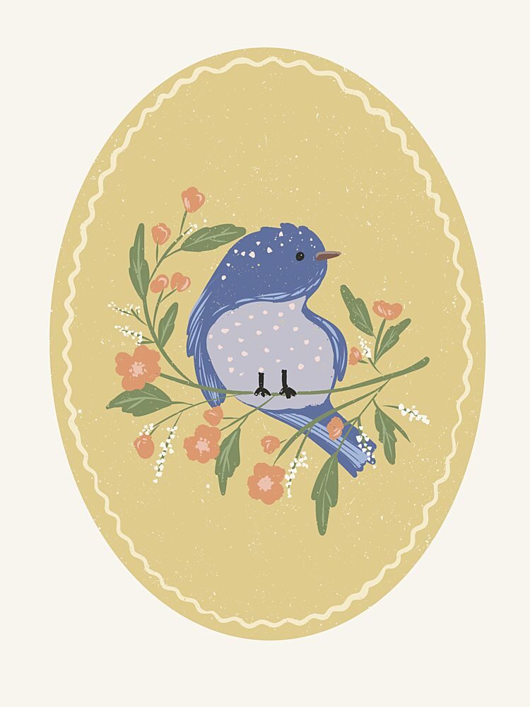 Whimsical Garden Bird art print by Nikita Jariwala for $57.95 CAD