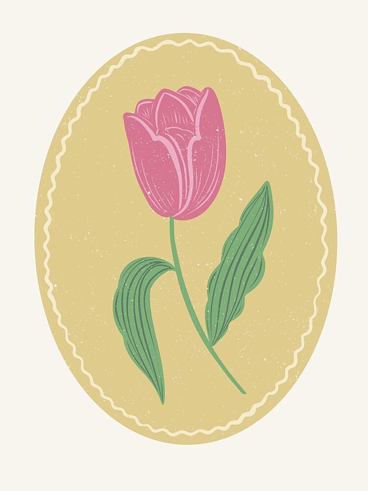 Vintage Pink Tulip art print by Nikita Jariwala for $57.95 CAD