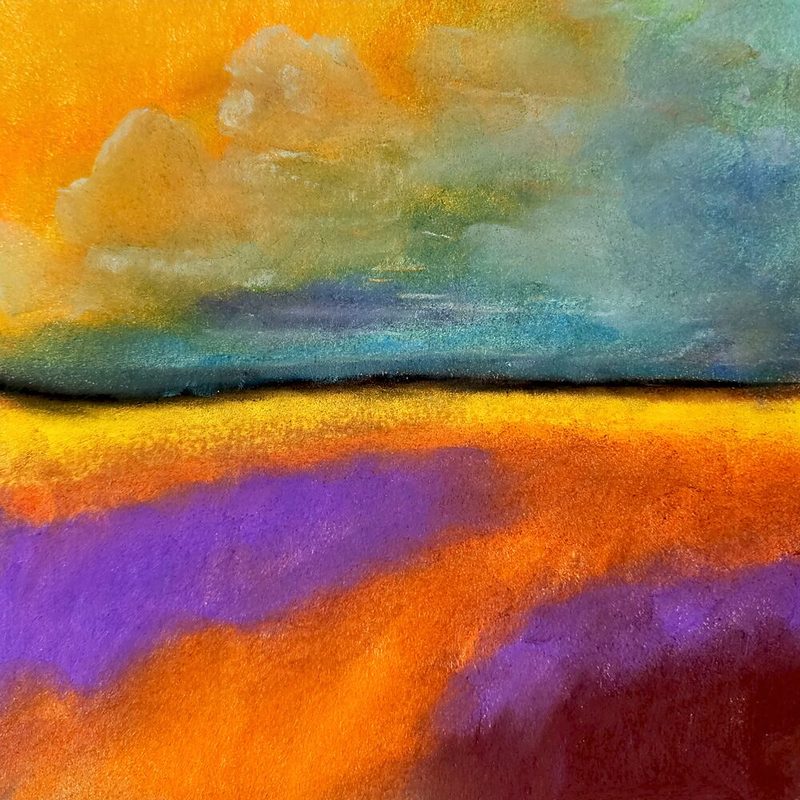 Vibrant Abstract Horizon art print by Justyna Jaszke for $57.95 CAD