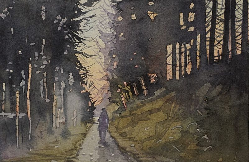 Twilight Forest Walk art print by Luisa Millicent for $57.95 CAD