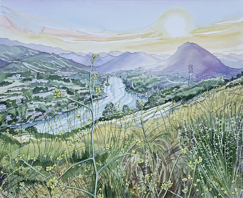 River Valley Sunrise art print by Luisa Millicent for $57.95 CAD