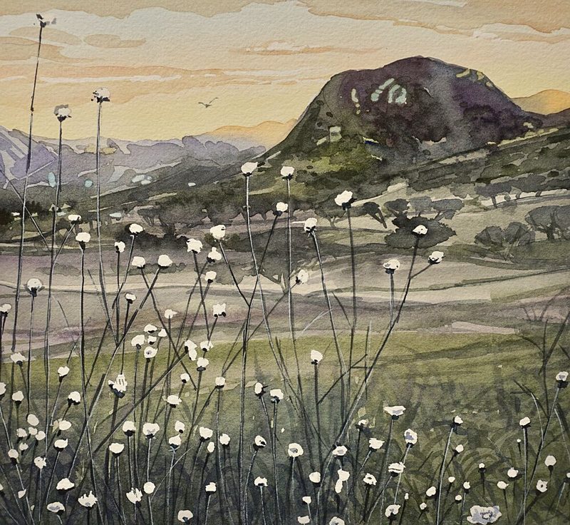 Golden Sky Wildflowers art print by Luisa Millicent for $57.95 CAD