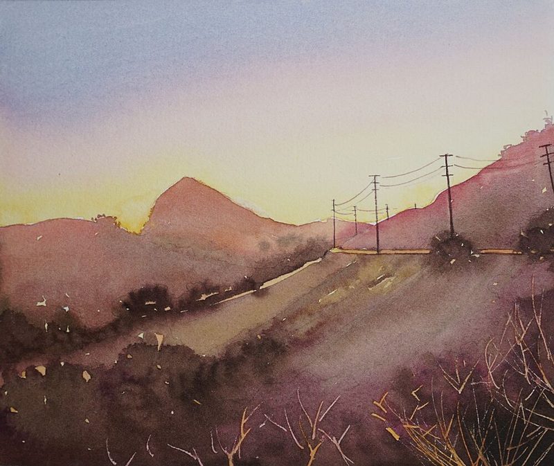 Warm Mountain Sunset art print by Luisa Millicent for $57.95 CAD