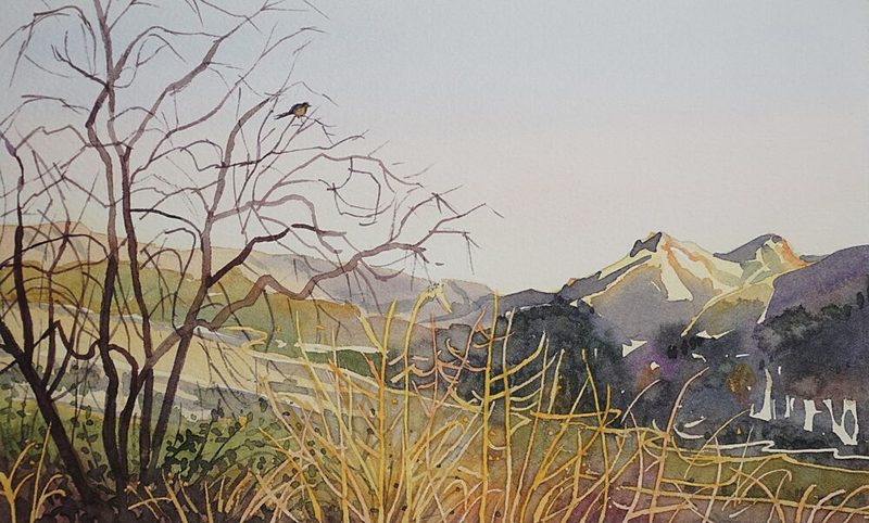 Serene Mountain Valley art print by Luisa Millicent for $57.95 CAD