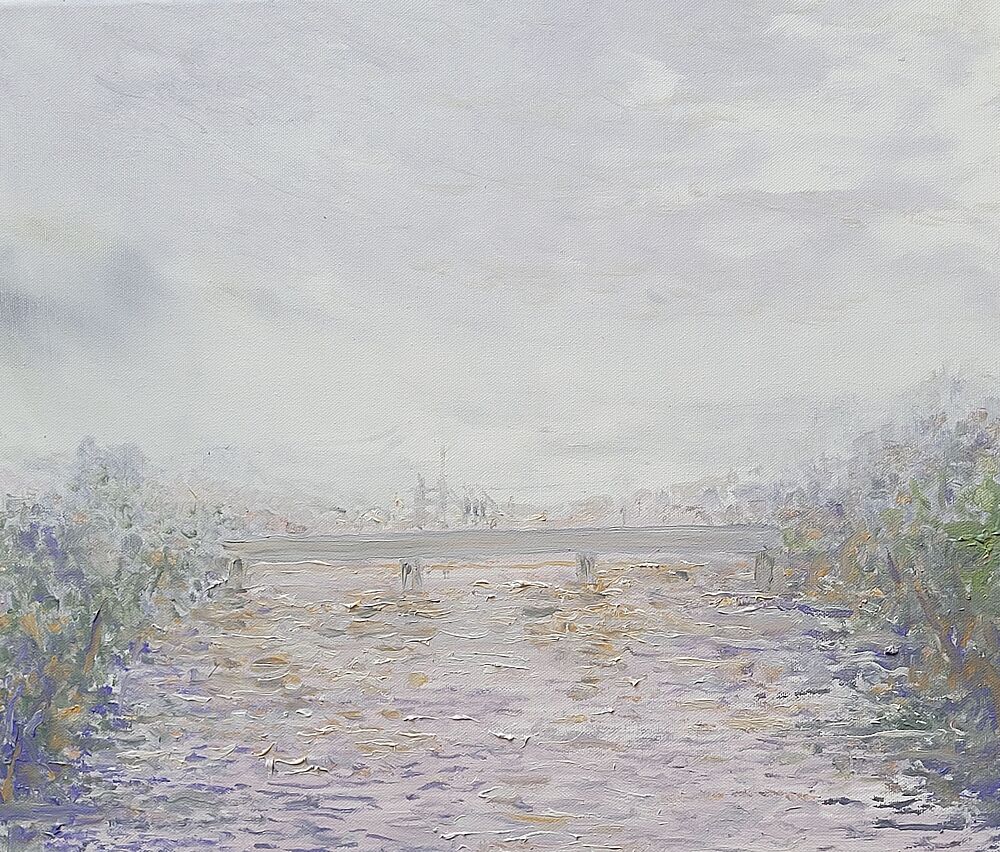 Misty River Landscape art print by Wayne Sleeth for $57.95 CAD