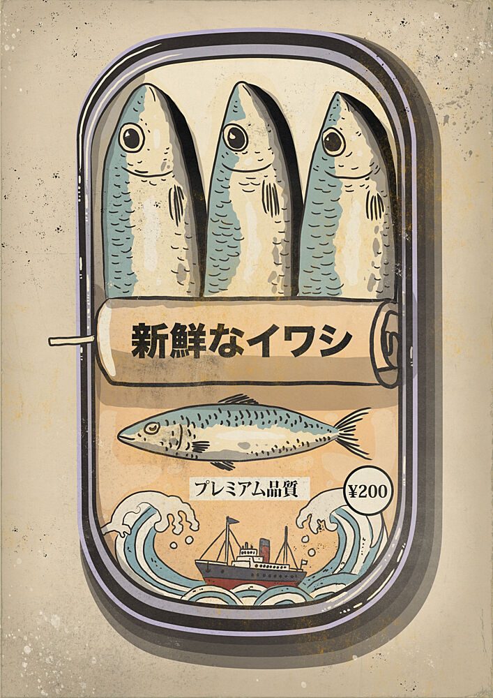 Fresh Sardine Can art print by Nicholas for $57.95 CAD