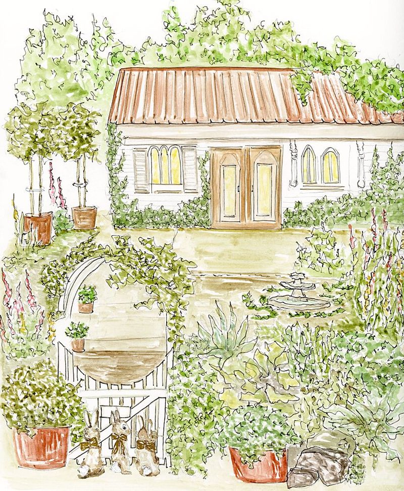 Charming Cottage Garden art print by Breanna Megan Studio for $57.95 CAD