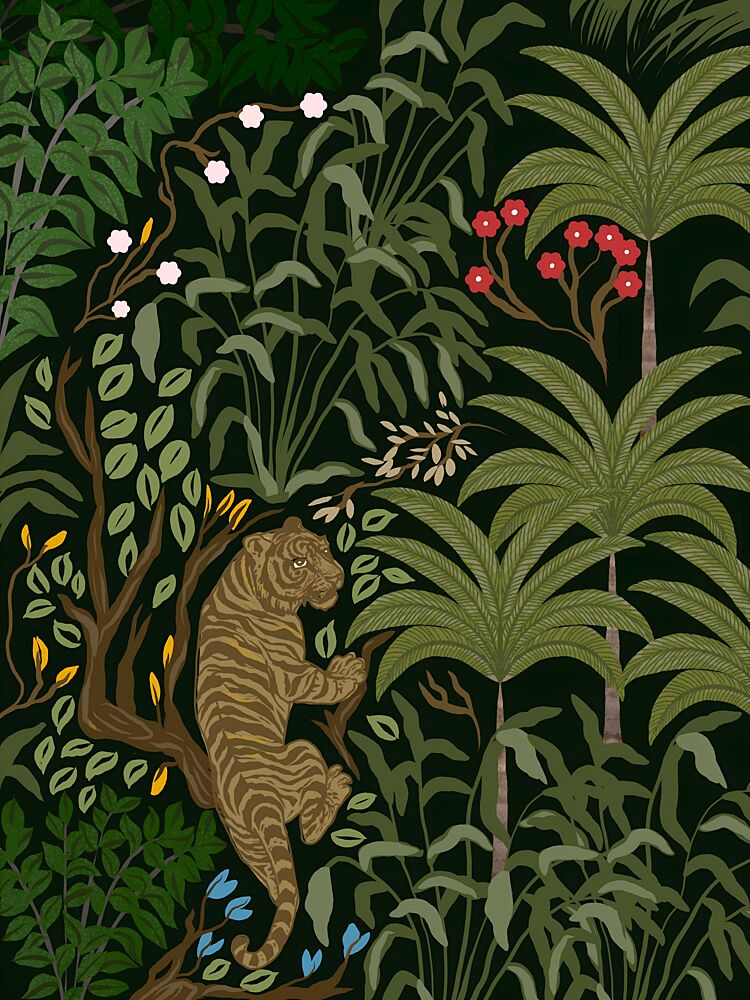 Tiger in Lush Jungle art print by Josie George for $57.95 CAD