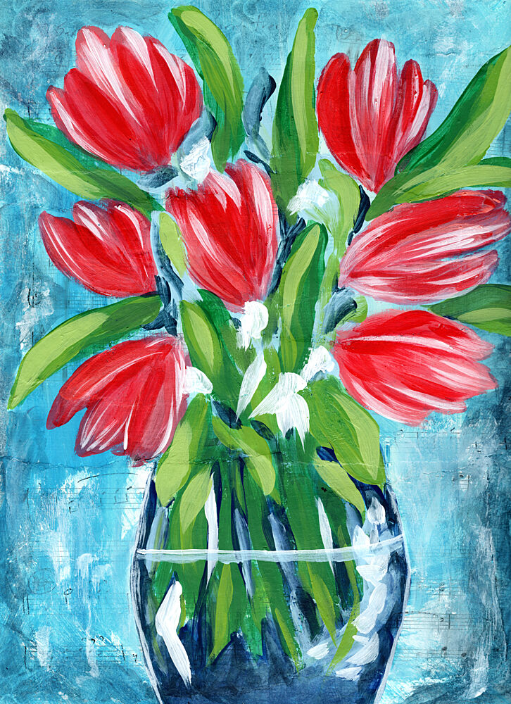 Vibrant Red Tulips art print by Jasmine Goodwin for $57.95 CAD