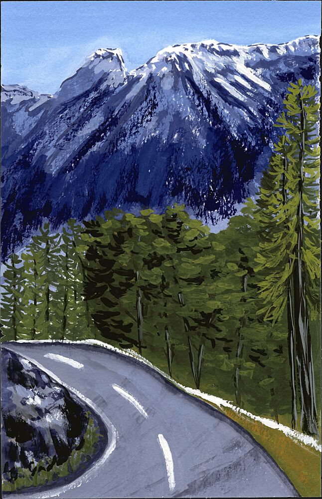 Winding Mountain Road art print by Jasmine Goodwin for $57.95 CAD