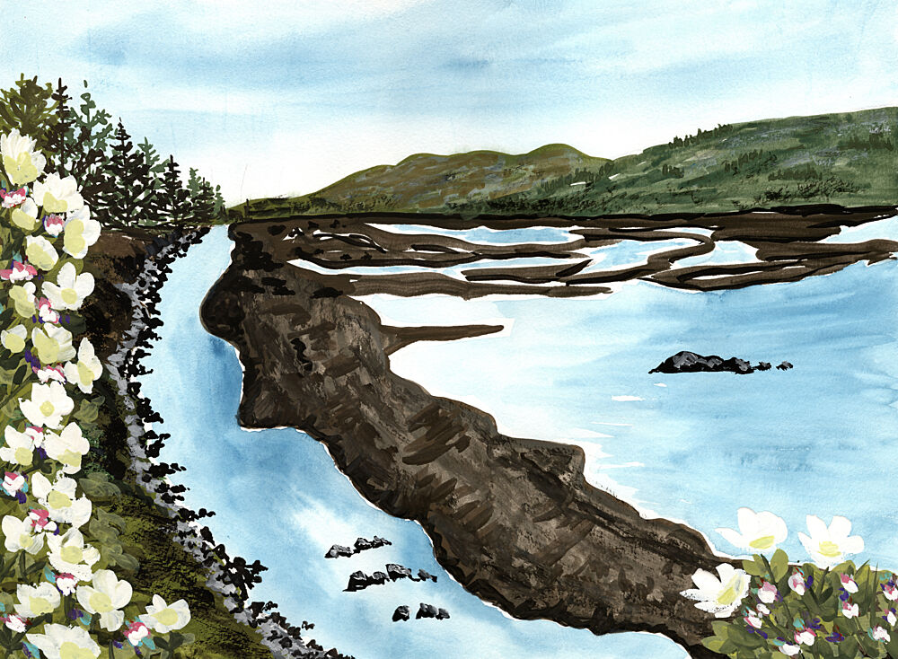 Tranquil Coastal Bloom art print by Jasmine Goodwin for $57.95 CAD