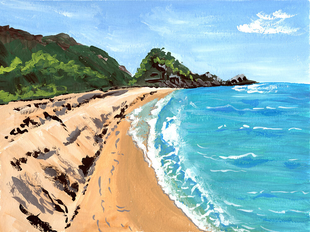 Tropical Beach Paradise art print by Jasmine Goodwin for $57.95 CAD