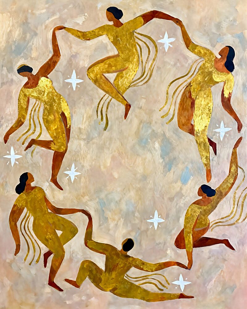 Golden Circle Dance art print by Uma Gokhale for $57.95 CAD