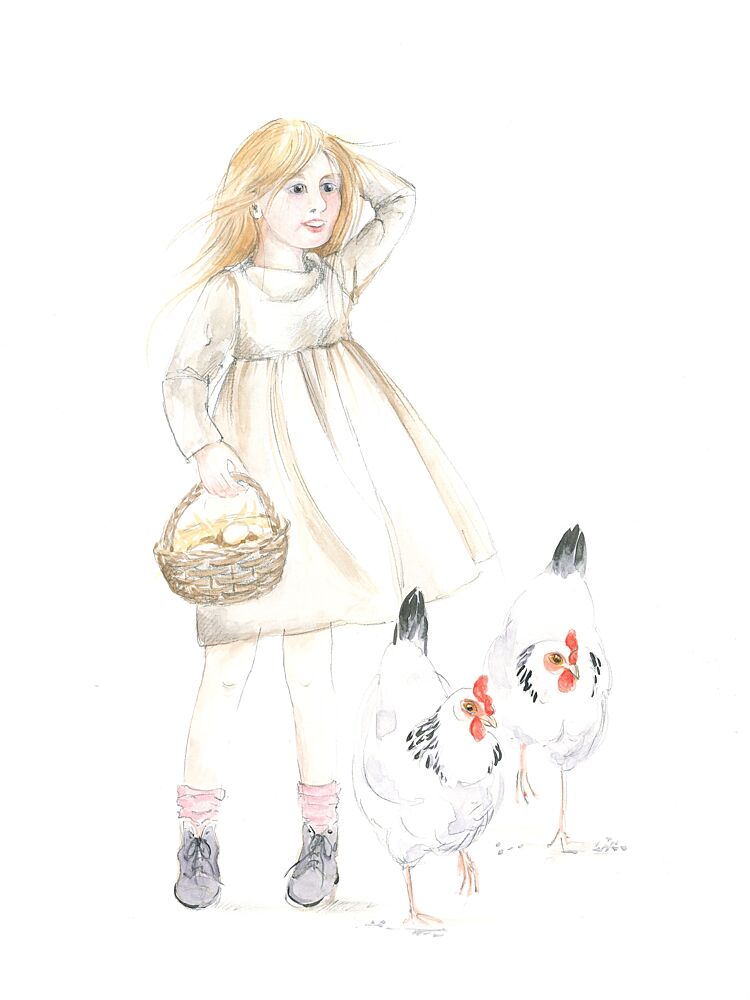 Collecting Eggs Easter 26 art print by Isabelle Brent for $57.95 CAD