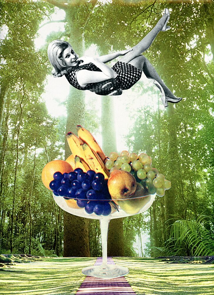 Floating Woman Forest Fruit art print by Betty Klaasse for $57.95 CAD
