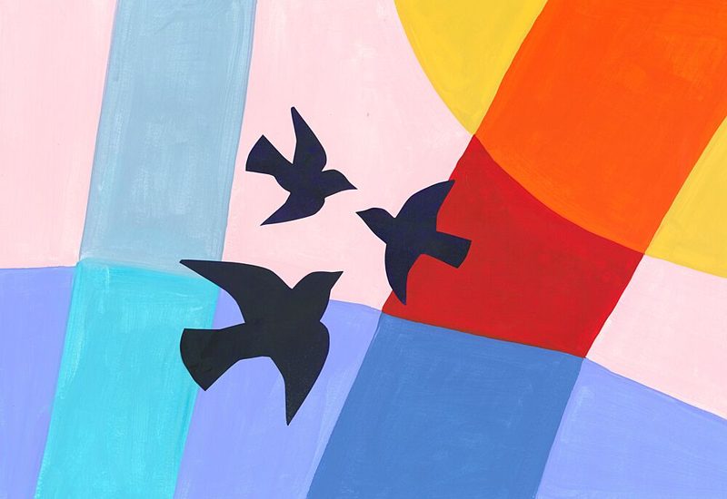 Abstract Birds Above art print by Isabelle Brent for $57.95 CAD