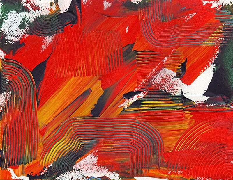 Red Orange Abstract Texture art print by Rafal Kulik for $57.95 CAD