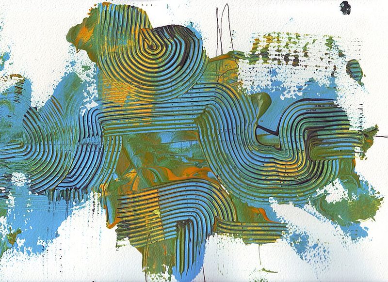 Textured Abstract Flow art print by Rafal Kulik for $57.95 CAD