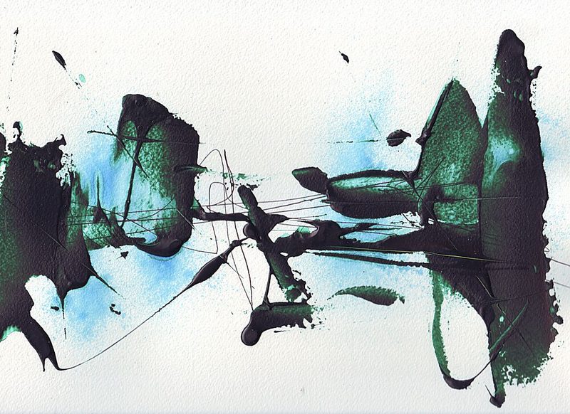 Dynamic Blue Green art print by Rafal Kulik for $57.95 CAD