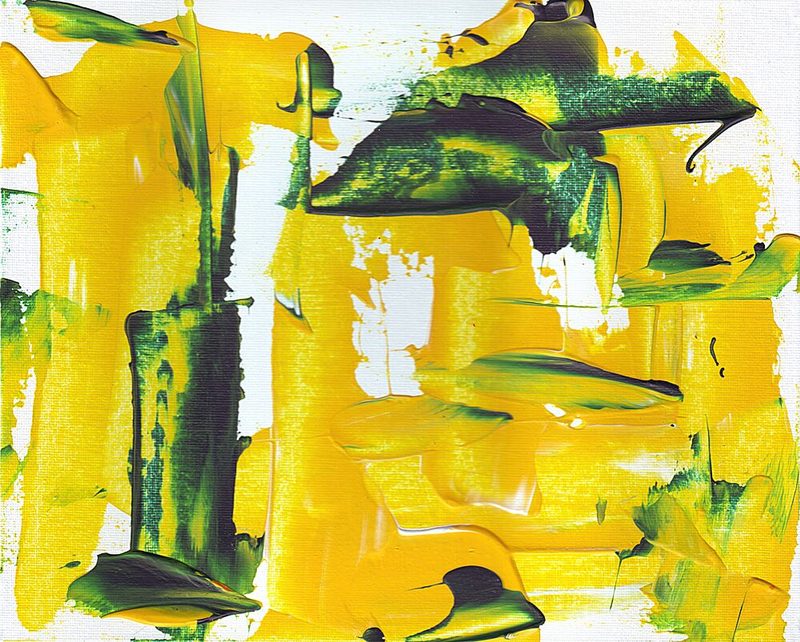 Bold Yellow Green Abstract art print by Rafal Kulik for $57.95 CAD