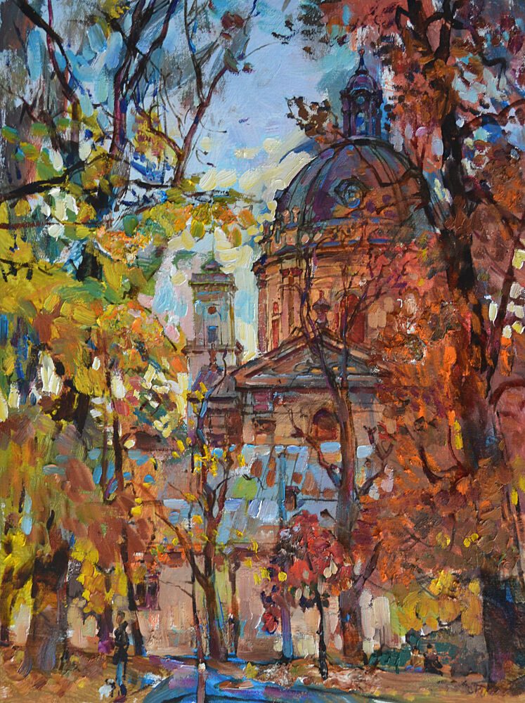 Vibrant Autumn Dome art print by Andrii Kutsachenko for $57.95 CAD