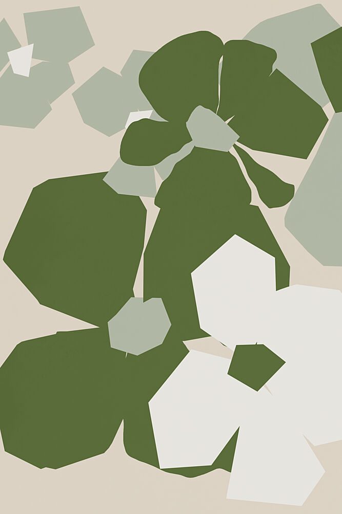 Green Cutout Flowers art print by Treechild for $57.95 CAD