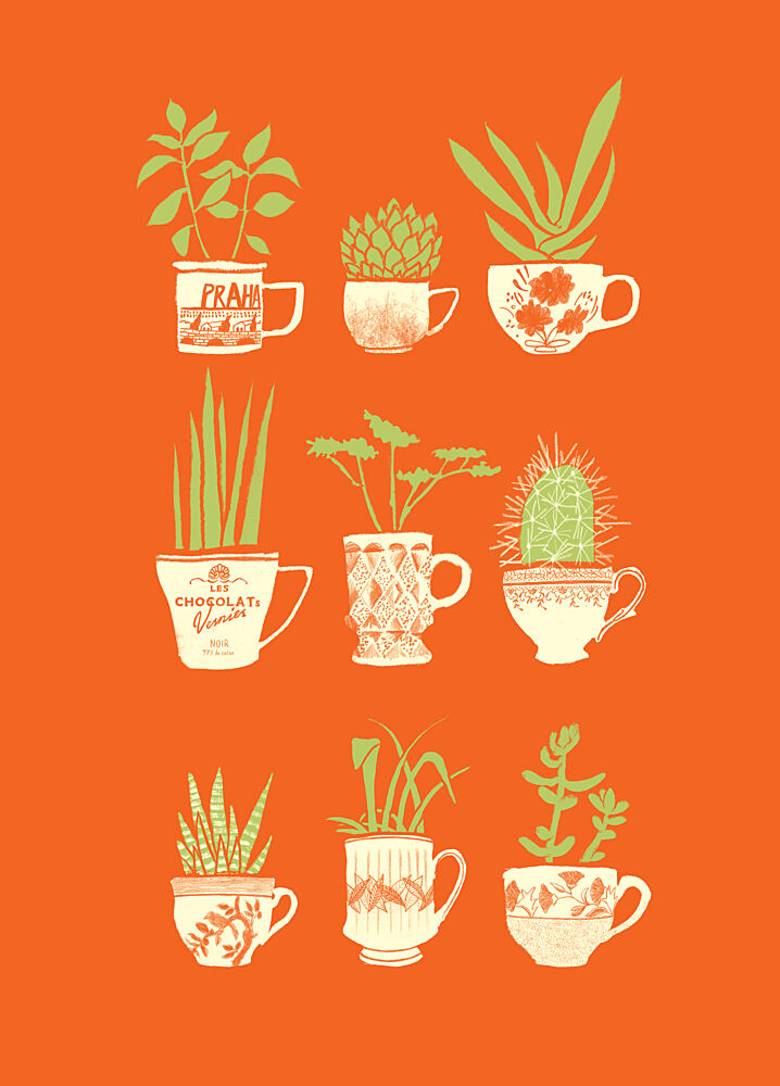 Botanical Teacup Display art print by Martina Scott for $57.95 CAD