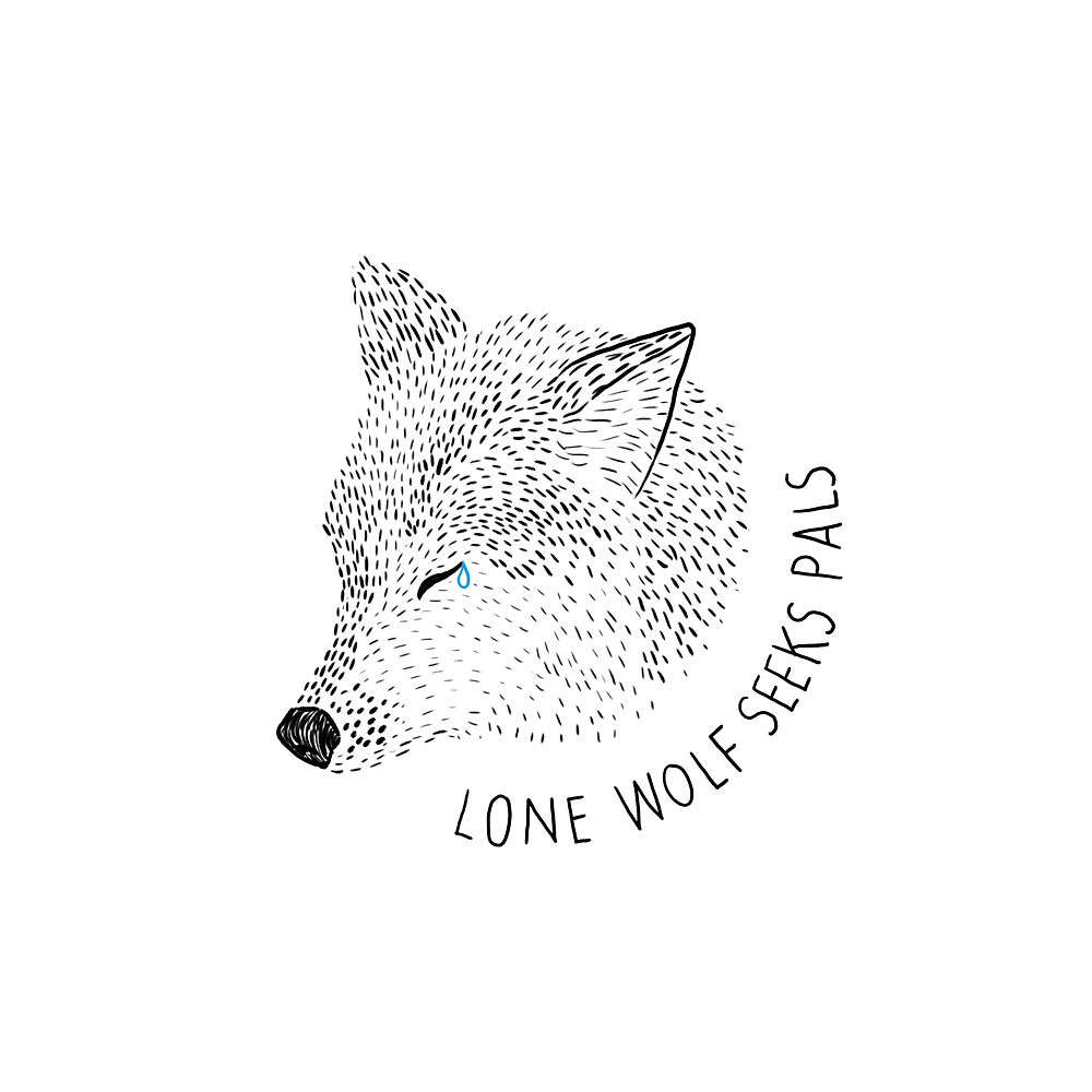 Crying Lone Wolf art print by Martina Scott for $57.95 CAD