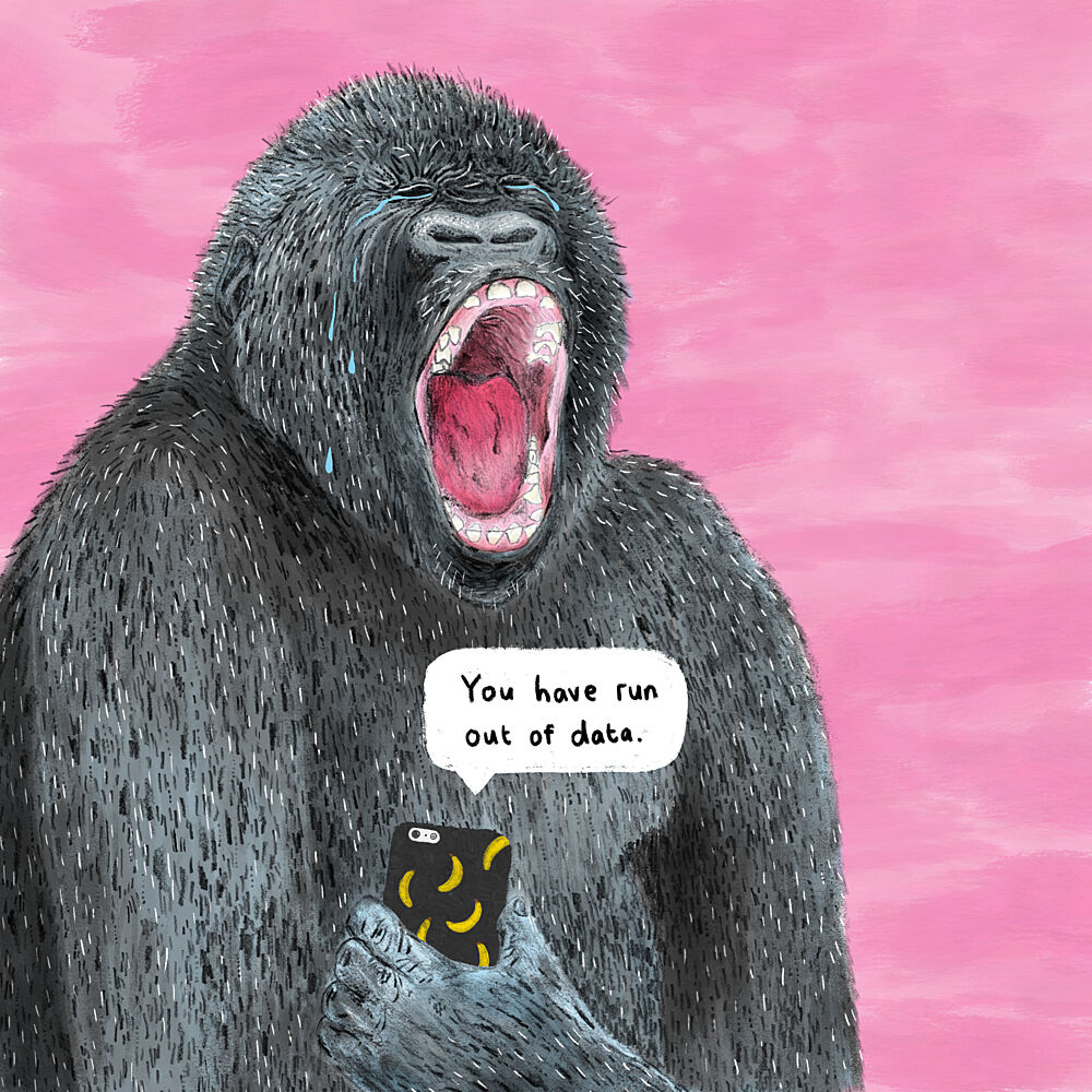 Gorilla Data Drama art print by Martina Scott for $57.95 CAD